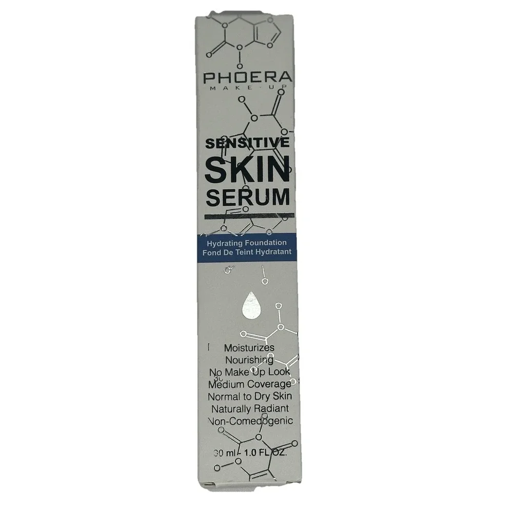 Phoera Sensitive Skin Serum Hydrating Foundation N01 Porcelain 30ml Medium Cover